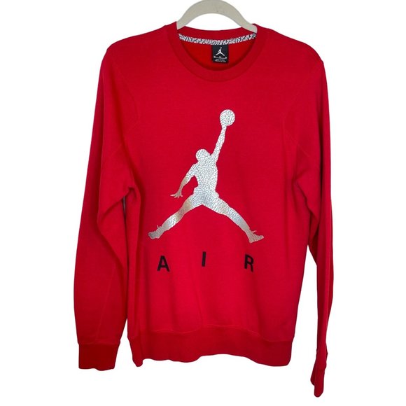 Jordan Other - Nike Air Jordan Jumpman Air Logo Red Sweatshirt, M